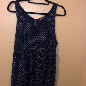 Navy blue polka dot dress